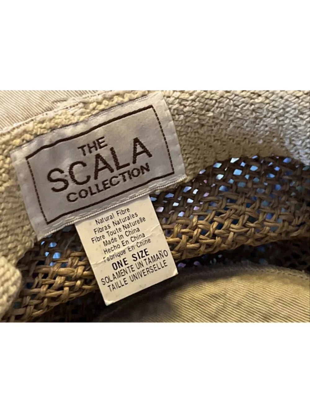 The Scala Collection Brimmed Straw Hat With Bow Back One Size